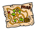Dibujo Mapa del tesoro pintado por sasamari