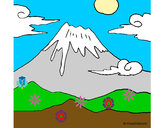 Dibujo Monte Fuji pintado por gracias