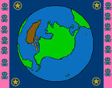 Dibujo Planeta Tierra pintado por marti14