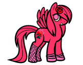 Dibujo Poni con alas pintado por Pinkie