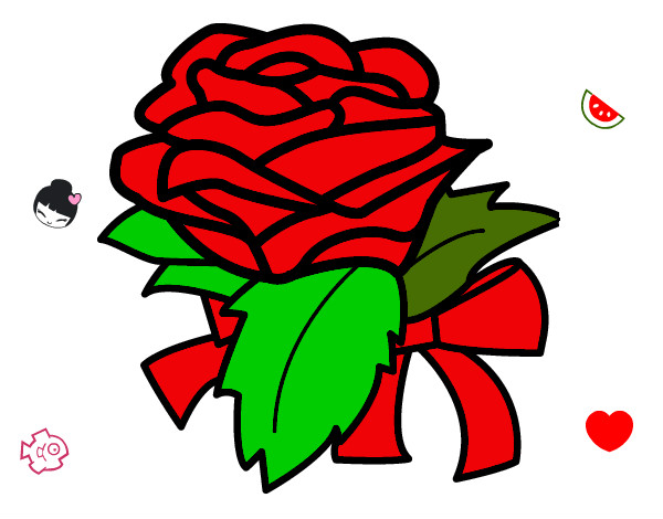 Dibujo Rosa, flor pintado por Esme4