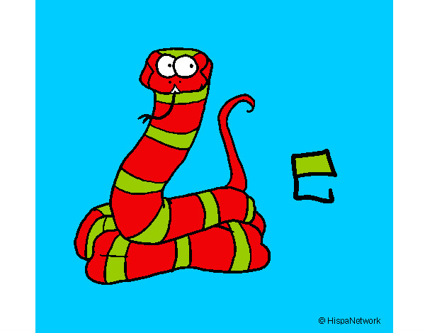 Dibujo Serpiente 2a pintado por AndresO