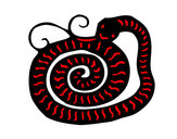 Dibujo Signo de la serpiente pintado por ssashaa