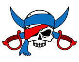 Dibujo Símbolo pirata pintado por  matizabal