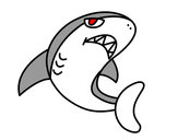 Dibujo Tiburón nadando pintado por sofia1990