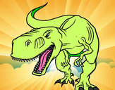 Dibujo Tiranosaurio Rex enfadado pintado por caniveju