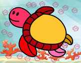 Dibujo Tortuga nadando pintado por andreana