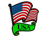 Dibujo Bandera de los Estados Unidos pintado por CARITOGG10