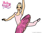 Dibujo Barbie en segundo arabesque pintado por lango