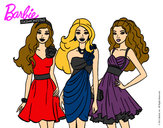 Dibujo Barbie y sus amigas vestidas de fiesta pintado por angel989