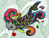 Dibujo Carpa koi pintado por azita