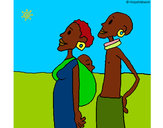 Dibujo Familia de Zanmbia pintado por Keilyan