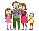 Dibujo Familia unida pintado por gorditha