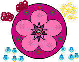 Dibujo Mandala con flor pintado por Violetagra