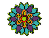 Dibujo Mándala con forma de flor weiss pintado por CASA14