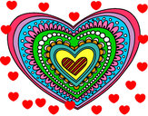 Dibujo Mandala corazón pintado por marisa75