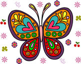 Dibujo Mandala mariposa pintado por marisa75