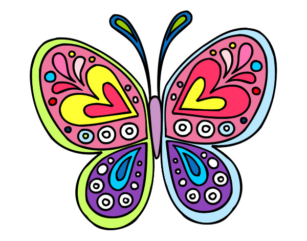 Dibujo Mandala mariposa pintado por Violetta19