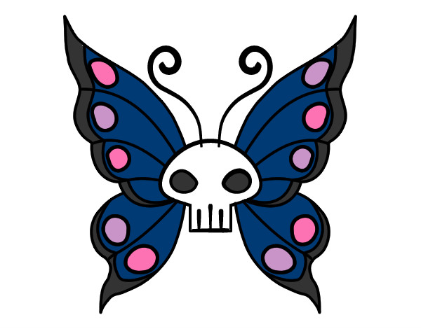Dibujo Mariposa Emo pintado por rockerita