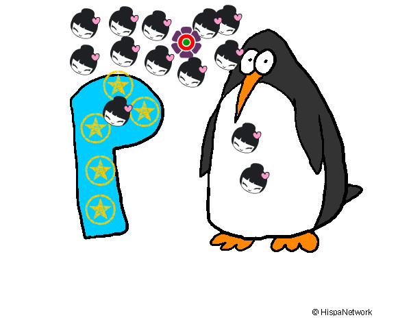 Dibujo Pingüino pintado por manpa