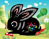 Dibujo Signo del conejo pintado por azita