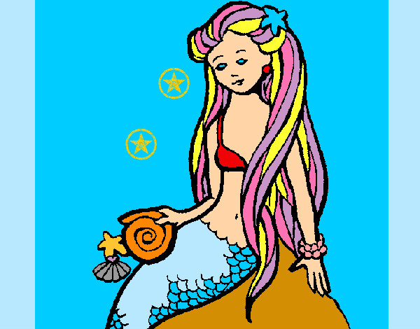 Sirena con caracola