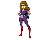 Dibujo Superheroina pintado por Luty