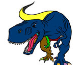Dibujo Tiranosaurio Rex enfadado pintado por alejanndra
