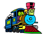 Dibujo Tren divertido pintado por yeremy