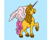 Dibujo Unicornio con alas pintado por lolirock
