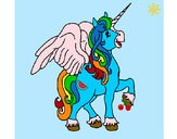 Dibujo Unicornio con alas pintado por marysela