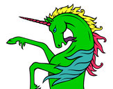 Dibujo Unicornio salvaje pintado por fperetti