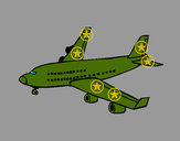 Dibujo Avión de pasajeros pintado por DANIELSB