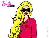 Dibujo Barbie con gafas de sol pintado por pekke