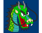 Dibujo Cabeza de dragón 1 pintado por koqe