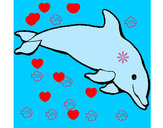 Dibujo Delfín contento pintado por Liz30cecy
