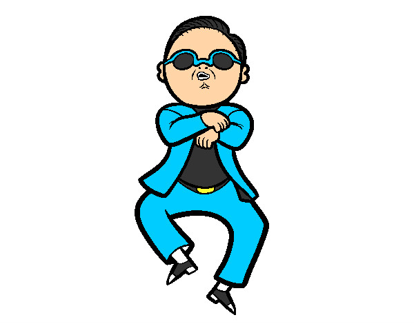 Dibujo Gangnam Style pintado por germax