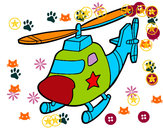 Dibujo Helicóptero con una estrella pintado por benja2009