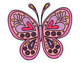 Dibujo Mandala mariposa pintado por angel989