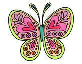 Dibujo Mandala mariposa pintado por Soledad32