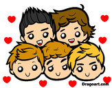 Dibujo One Direction 2 pintado por angel989