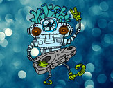 Dibujo Robot DJ pintado por may2003