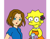 Dibujo Sakura y Lisa pintado por katymagic