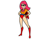 Dibujo Superheroina pintado por twayanna