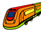 Dibujo Tren de alta velocidad pintado por kamila01