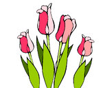 Dibujo Tulipanes pintado por Raysa 
