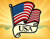 Dibujo Bandera de los Estados Unidos pintado por Davidm5m