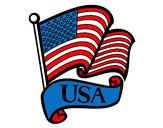 Dibujo Bandera de los Estados Unidos pintado por kevin4567