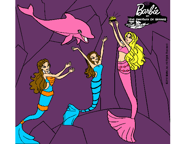 Dibujo Barbie con la perla marina 1 pintado por vapadica02