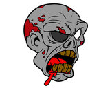 Dibujo Cabeza de zombi pintado por joker123